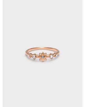 Charles & Keith Bague Everest Avec Étoile En Cristal - Blanc