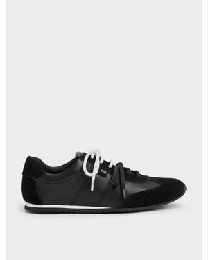 Charles & Keith Jace Sneaker Aus Leder Und Wildleder - Schwarz