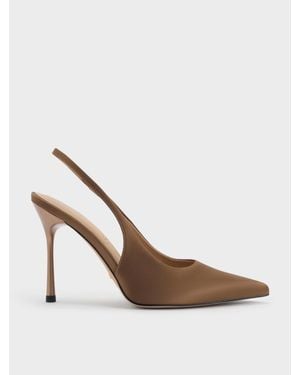 Charles & Keith Siletto Slingback Pumps - White