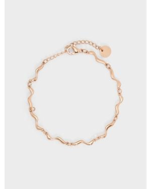 Charles & Keith Emilia Wavy Bracelet - White