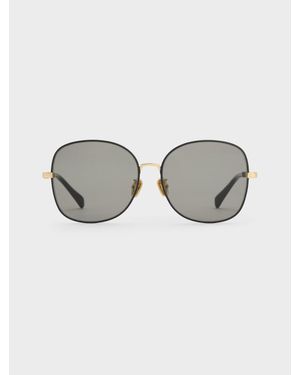 Charles & Keith Ivette Butterfly Sunglasses - Grey
