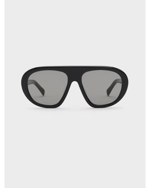 Charles & Keith Ramone Aviator Sunglasses - Grey