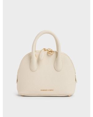 Charles & Keith Beryl Bowling Bag - Natur