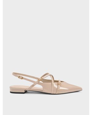 Charles & Keith Maybelle Riemchen-Ballerinas - Natur