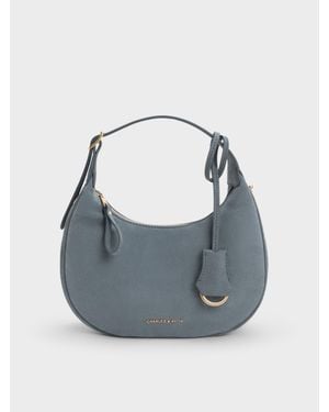 Charles & Keith Vega Hobo-Bag Aus Wildlederimitat - Blau
