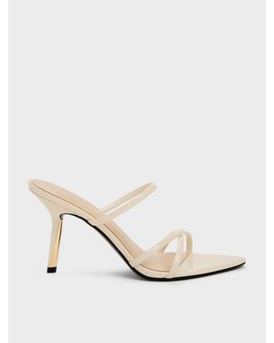 Charles & Keith Taylen Strappy Heeled Mules - White