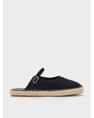 Charles & Keith Bernadine Espadrille-Pantoletten Aus Wildlederimitat - Blau