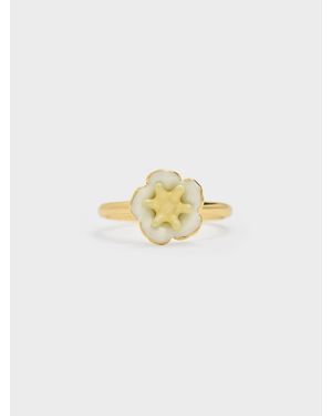 Charles & Keith Francie Blumen-Ring - Weiß