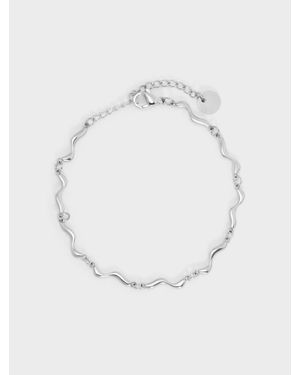 Charles & Keith Emilia Wavy Bracelet - White