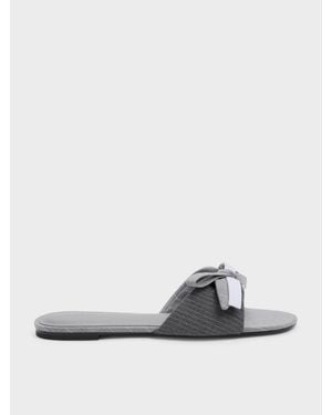 Charles & Keith Sandalen Mit Gestreifter Schleife - Weiß
