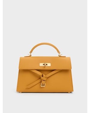 Charles & Keith Tricha Henkeltasche Mit Knotendetail - Mettallic