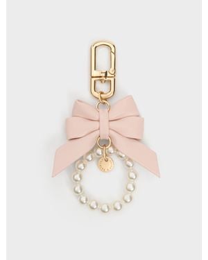 Charles & Keith Halsey Bow-Pearl Charm - White