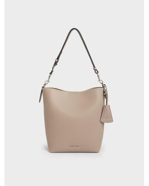Charles & Keith Beryl Bucket Bag - White