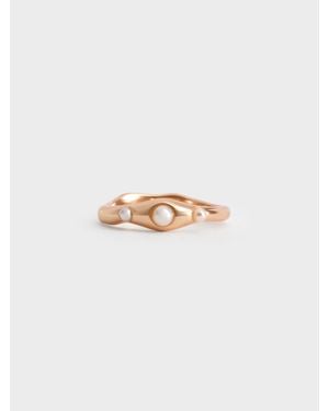 Charles & Keith Corrine Perlenskulptur-Ring - Weiß