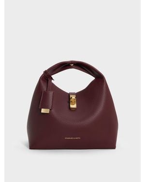 Charles & Keith Chance Bucket Bag Mit Drehverschluss - Lila
