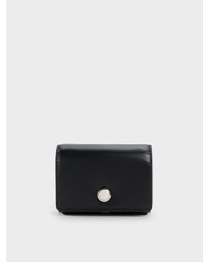 Charles & Keith Zevon Knotted-Strap Wallet On Chain - Black