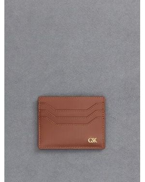 Charles & Keith Carli Leather Multi-slot Card Holder - Grey