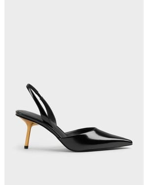 Charles & Keith Slingback-Pumps Mit Spitzer Kappe Und Schrägem Absatz - Weiß