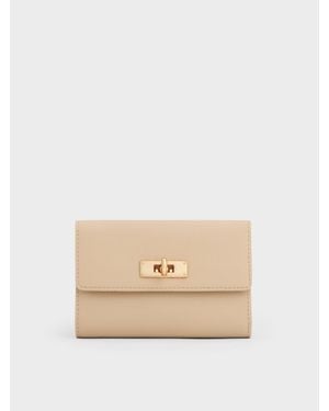 Charles & Keith Tricha Geldbörse Mit Drehverschluss - Natur
