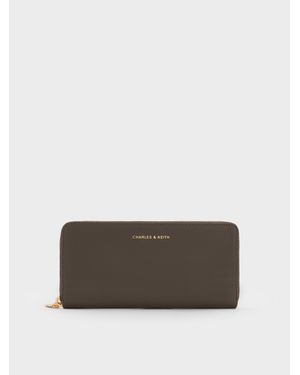 Charles & Keith Dulcie Zip-Around Long Wallet - Grey
