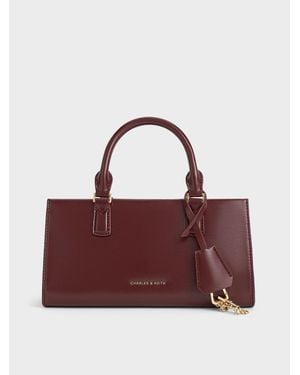 Charles & Keith Kerry Top Handle Bag - Red
