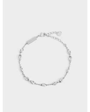 Charles & Keith Bracelet Chaîne À Perles Sculpturales Donora - Blanc