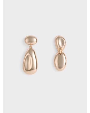 Charles & Keith Donora Sculptural Drop Earrings - White