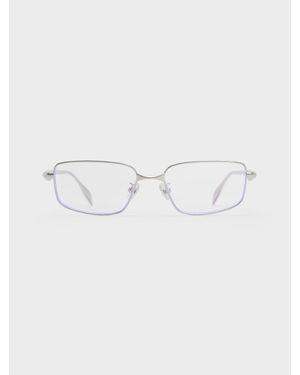 Charles & Keith Celestia Rectangular Sunglasses - Metallic