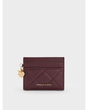 Charles & Keith Arrietty Quilted Card Holder - Purple