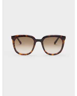 Charles & Keith Paige Bow Square Sunglasses - Multicolour