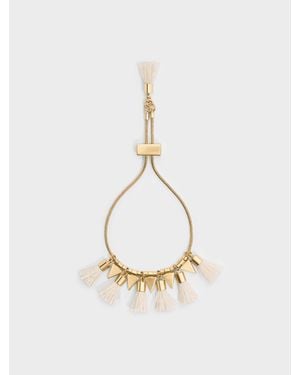 Charles & Keith Orelia Tassel Bracelet - White