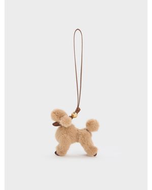 Charles & Keith Pudel-Anhänger Aus Teddyfell-Imitat - Weiß