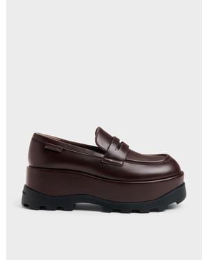 Charles & Keith Barron Plateau-Penny Loafer - Braun