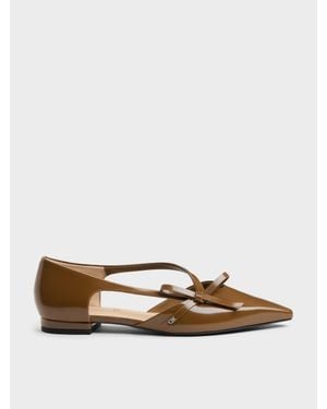 Charles & Keith Ballerines D'Orsay Anastasia En Cuir - Marron