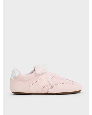 Charles & Keith Cece Sneaker Mit Herzmotiv Und Transparenter Spitze - Pink