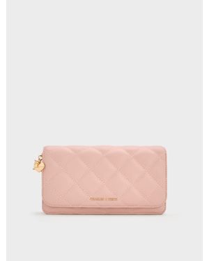Charles & Keith Arrietty Gesteppte Geldbörse Mit Kette - Pink