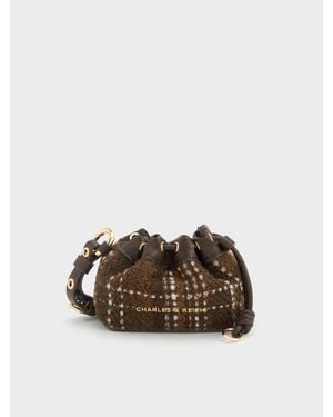Charles & Keith Lillith Checkered Micro Pouch - Multicolour