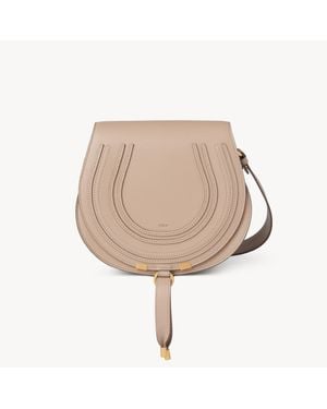 Chloé グレインレザー製Marcieサドルバッグ - ナチュラル