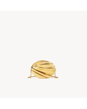 Chloé Plissé Minaudière With Chain - Metallic
