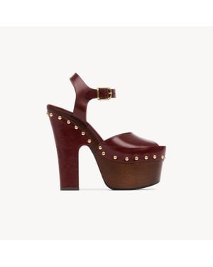Chloé Meret Platform Clog - Red