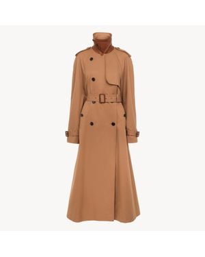Chloé コットンギャバジン製ロングトレンチコート - ブラウン