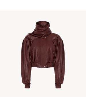 Chloé Cropped Scarf Jacket - Red