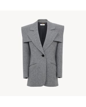 Chloé Single-Breasted Tailored Jacket - Grey