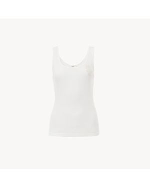 Chloé コットンジャージー製タンクトップ - ホワイト