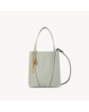 Chloé グレインレザー製 Spinスモールトートバッグ - グレー