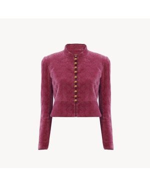 Chloé Cropped Fitted Jacket - Red