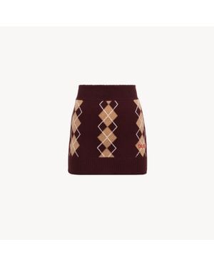 Chloé Fitted Mini Skirt - Red