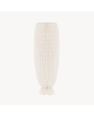 Chloé 刺繍レース製ドローストリングパンツ 婦人向け ホワイト サイズ ポリエステル 100% シルク