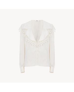 Chloé Maxi-Collar Blouse - White