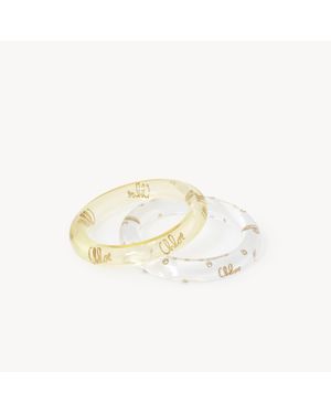 Chloé Plage バングル 婦人向け ホワイト サイズ ポリエステル 100 - メタリック